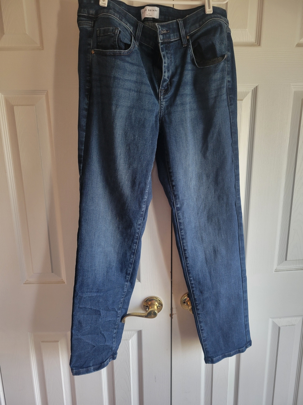 Lane Bryant Classic Straight-Leg Dark Blue Jeans